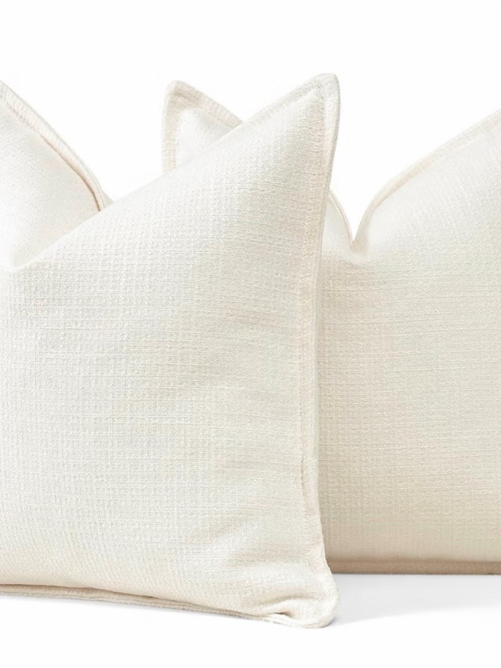 Cream Throw Pillow Cover Pair